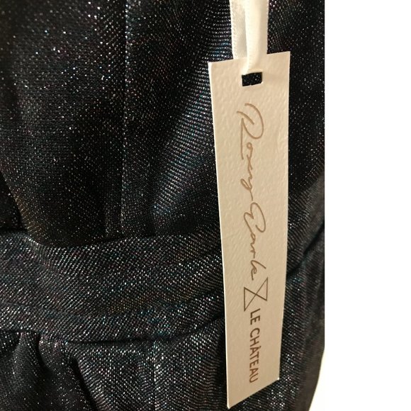 NEW 3X Roxy Earle Le Château Metallic Knit Halter Neck Jumpsuit Romper Plus sz - Picture 7 of 8